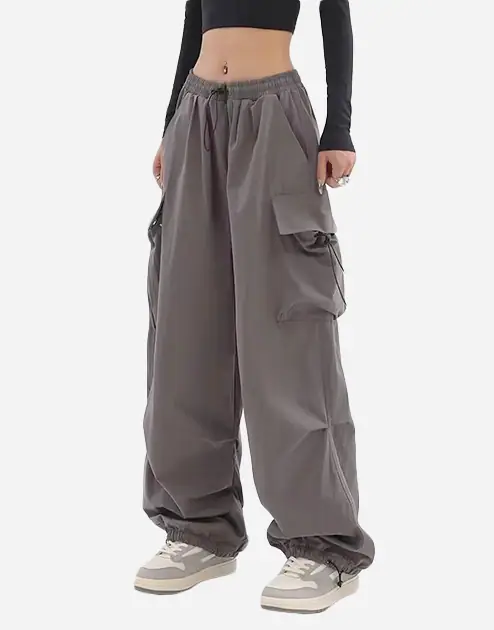 gray y2k cargo pants