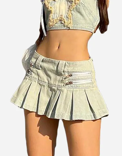 Y2K Mini Skirt Denim