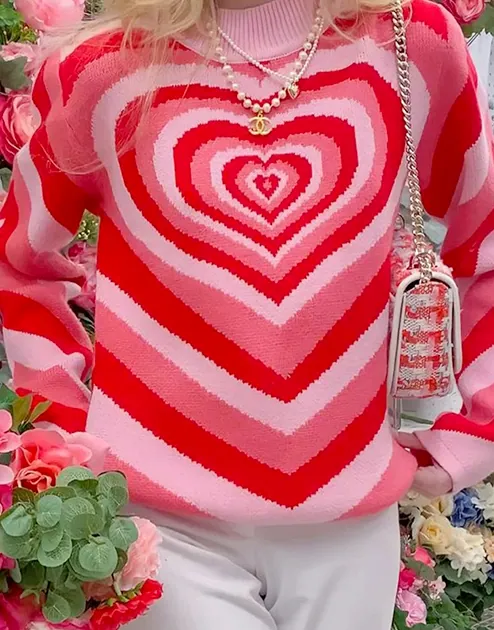Y2K Heart Sweater