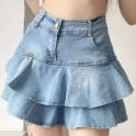 Y2K Denim Skirt Outfit