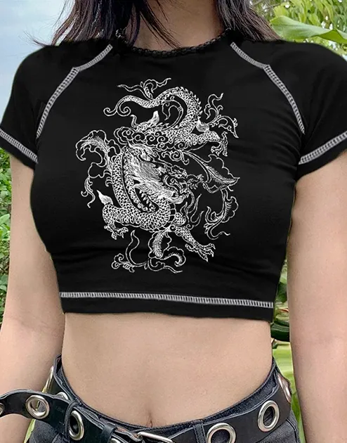 Y2K Dragon Shirt