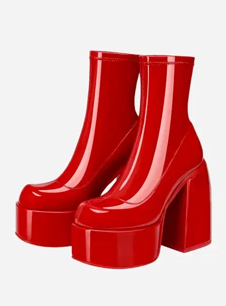 Y2K Red Boots