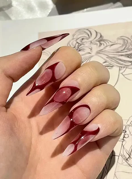 Y2K Nails Red