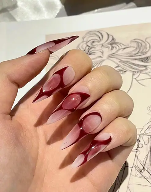 Y2K Nails Red