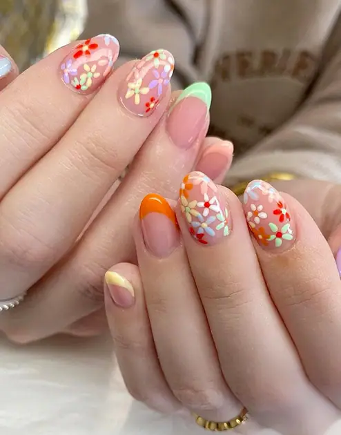 Y2K Flower Nails