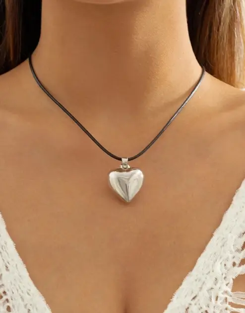 Y2K Heart Cord Necklace
