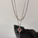 Red Y2K Necklace